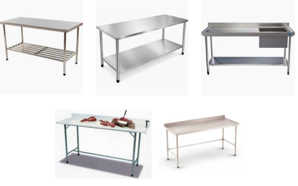 Mesa Indl ( inox ou tampo em polietileno )